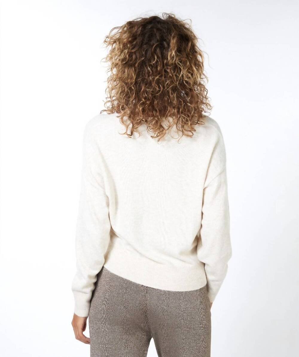 NEW ESQUALO v neck cardigan in light sand - Picture 4 of 5